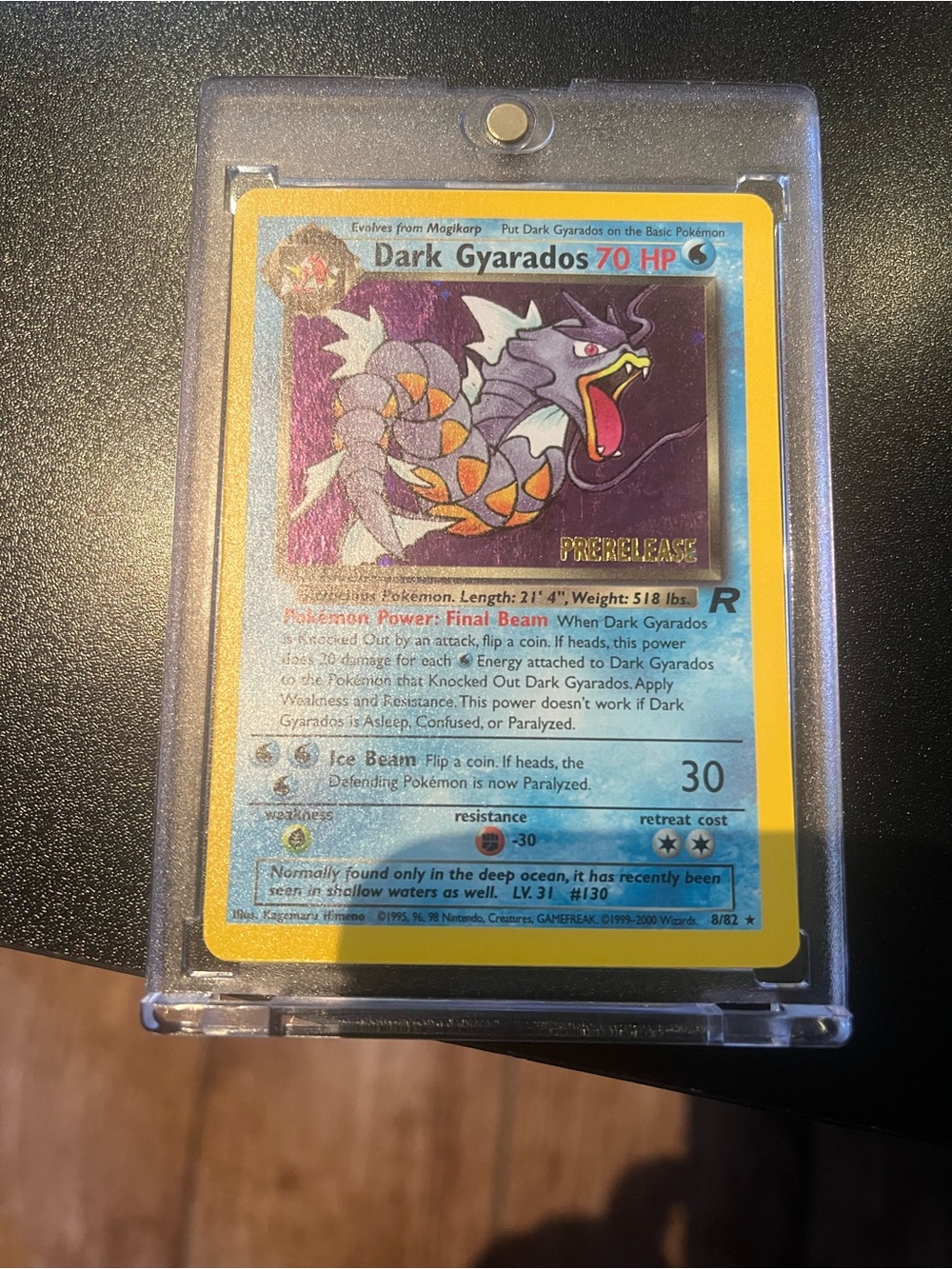 Dark Gyarados Holographic Trading Card - Blue/Purple PRERELEASE